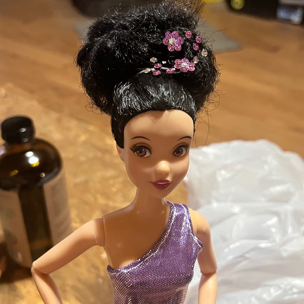 Mattel Doll with Purple Dress and Black Hair - Picture 2 of 5